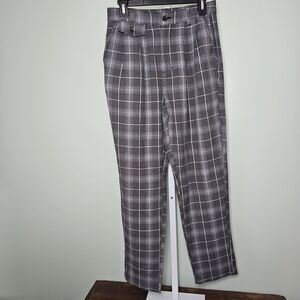 American Eagle Gray Black Flannel Trouser Pants Womens Size 6 Regular‎